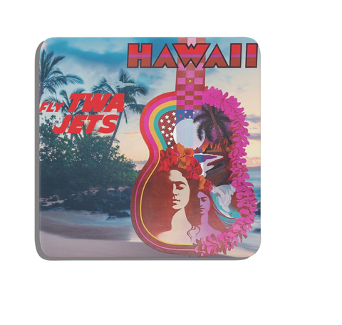 TWA Hawaii - Square Coaster