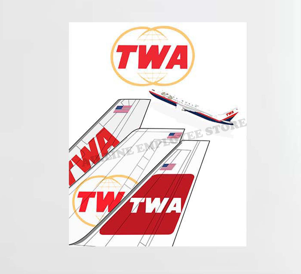 Twa Sticker TWA Livery Tails Decal Stickers – Airline Employee Shop
