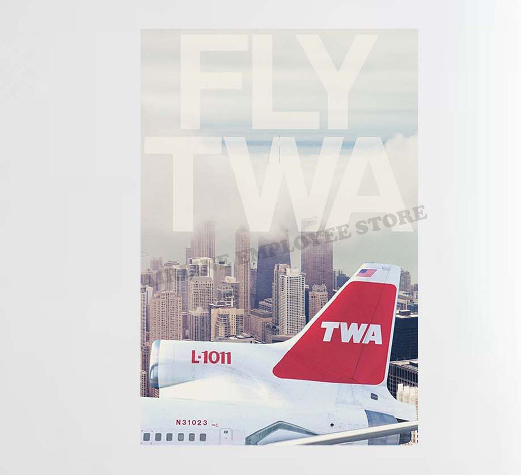 Twa Sticker TWA Skyline Decal Stickers – Airline Employee Shop