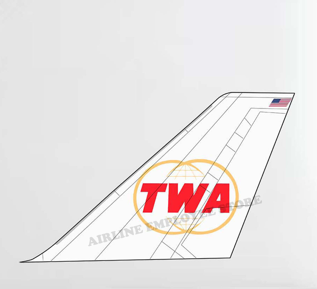 TWA Globe Tail Decal Stickers – Airline Employee Shop
