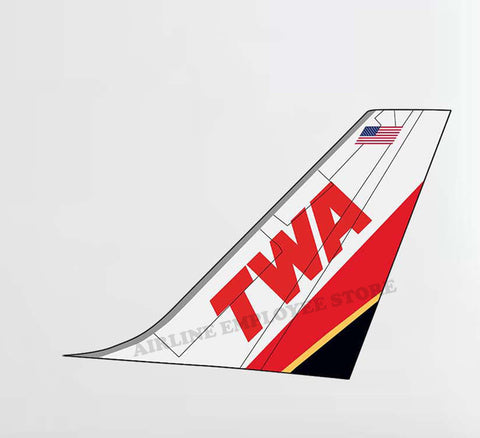 Twa Sticker TWA 757 Globe Livery Tail Decal Stickers – Airline Employee Shop