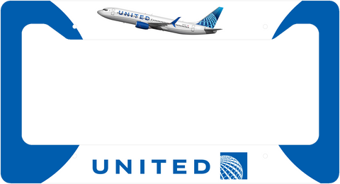 United Airlines Livery - License Plate Thick Frame