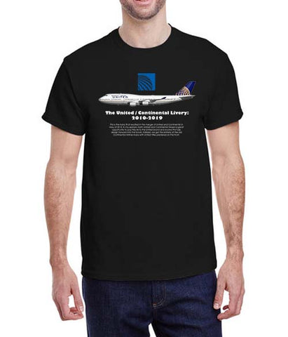 The United / Continental Livery: 2010-2019 History T-Shirt