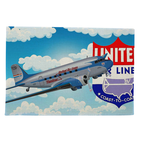 United Airlines - Coast to Coast - Linen Placemats (A SET OF 4)