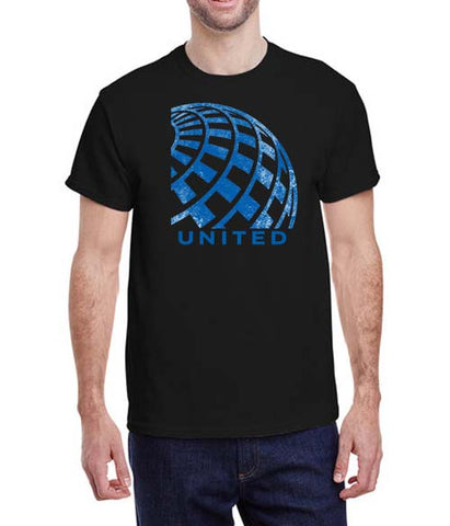 United Airlines Logo - Grunge Design T-Shirt
