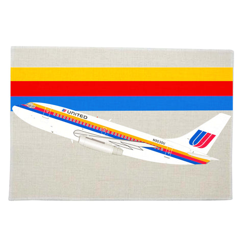 United Airlines Livery - Linen Placemats (A SET OF 4)