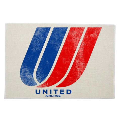 United Airlines - Grunge Tulip - Linen Placemats (A SET OF 4)