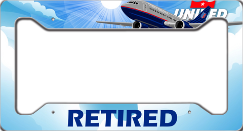 United Airlines Retiree - License Plate Frame