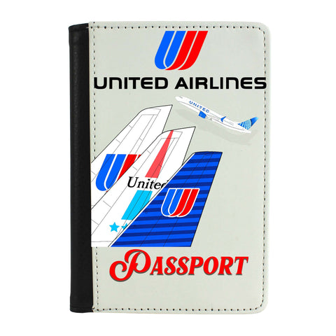 United Airlines Tail Collage Passport Case