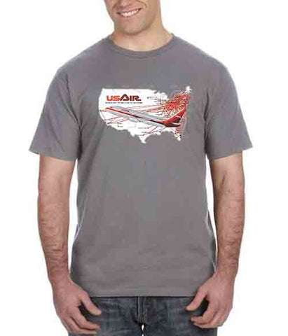 USAIR Map Route - Unisex Lightweight T-Shirt