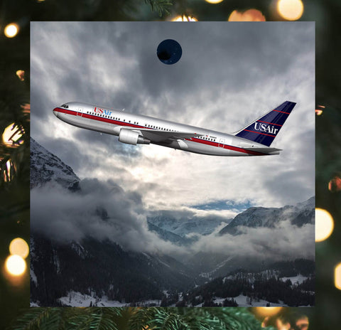 USAIR Livery Square Acrylic Ornament