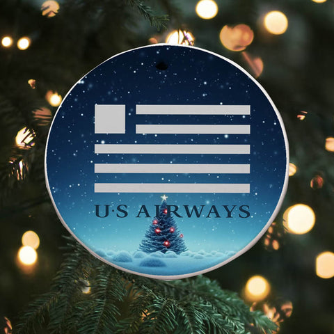 US Airways Starry Night Round Ceramic Ornaments