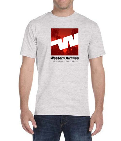 Western Airlines Logo Orgin City View T-Shirt