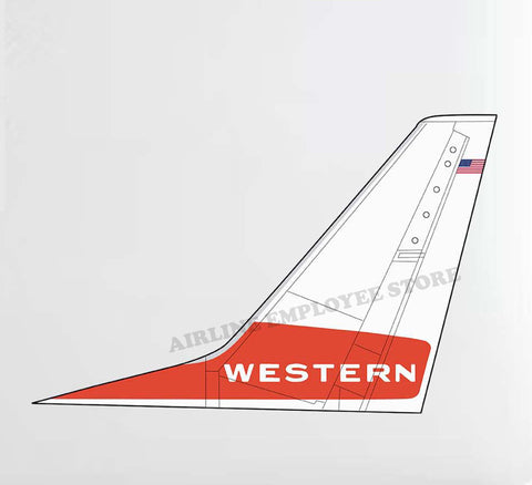 Western Airlines Vintage Tail Decal Stickers
