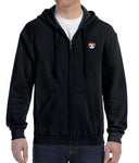 Pride 2013 American Airlines Logo LEFT CHEST Zipped Hooded Sweatshirt