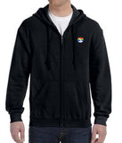 Pride 2013 American Airlines Logo LEFT CHEST Zipped Hooded Sweatshirt