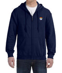 Pride 2013 American Airlines Logo LEFT CHEST Zipped Hooded Sweatshirt