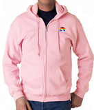Pride 2013 American Airlines Logo LEFT CHEST Zipped Hooded Sweatshirt