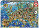 Crazy European Map Educa Puzzle (500 pieces)