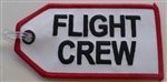 Embroidered White Flight Crew Bag Tag