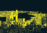 Hong Kong Skyline Neon Fluorescent Educa Puzzle (1,000 pieces)