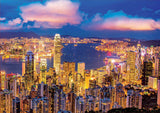 Hong Kong Skyline Neon Fluorescent Educa Puzzle (1,000 pieces)