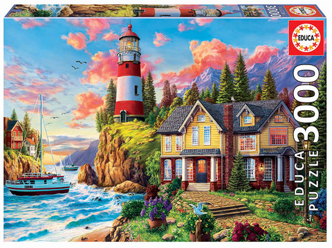 Lighthouse Near Ocean Educa Puzzle (3,000 pieces)