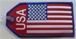 Embroidered USA Flag Bag Tag