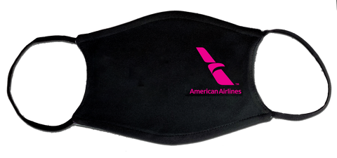 American Airlines Logo in Pink Face Mask