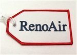 Embroidered Red Reno Air Logo Bag Tag