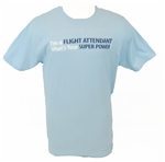 Flight Attendant Super Power Blue T-shirt