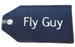 Embroidered Navy Fly Guy Bag Tag