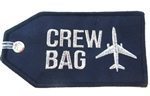 Embroidered Navy Crew Bag Bag Tag