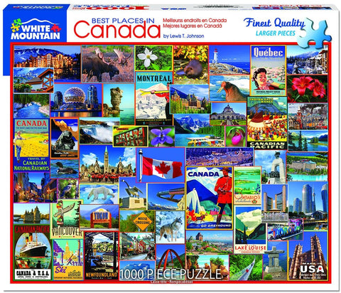 Best Places in Canada Puzzle by White Mountain - (1,000 pieces)