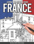 France Adults Coloring Book
