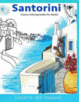 SANTORINI Greece Coloring Books for Adults