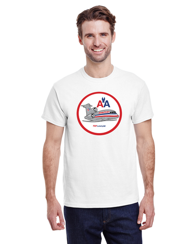 American Airlines 727 Sticker T-shirt