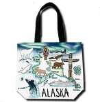 Alaska Map Shopper Tote