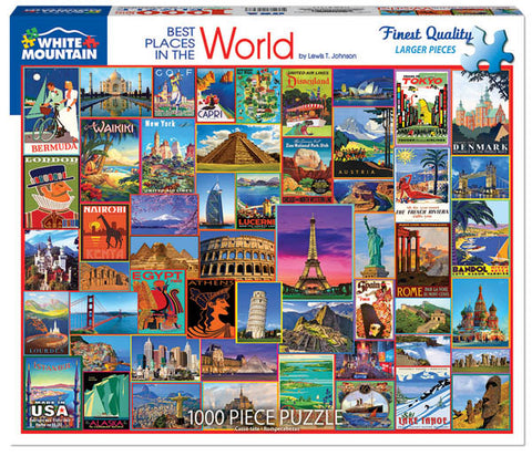 Best Places in the World Puzzle by White Mountain - (1,000 pieces)