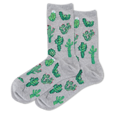 Cactus Women's Travel Themed Crew Socks