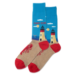 Cape Cod Men's Travel Themed Crew Socks