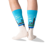 Hot Sox for Men - Chicago Travel Themed Crew Socks