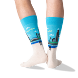 Hot Sox for Men - Chicago Travel Themed Crew Socks