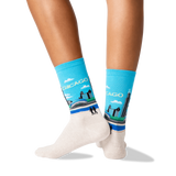 Chicago Women's Travel Themed Crew Socks