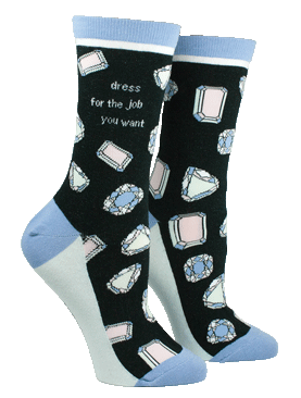 Anne Taintor Crew Socks - dress for the job you want