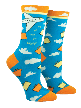 Anne Taintor Crew Socks - we all have our baggage