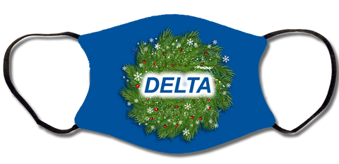 Delta Air Lines Christmas Face Mask