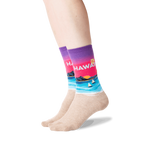 Hawaii Women's Travel Themed Crew Socks