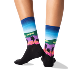 Hollywood Women's Travel Themed Crew Socks