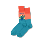 India Men's Travel Themed Crew Socks